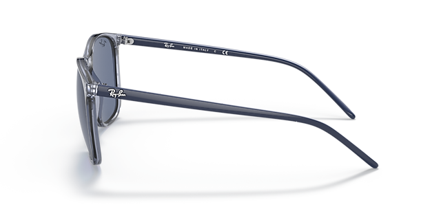 RB4387 Blau transparent KunststoffSunglass Frames von B24, Seitenansicht