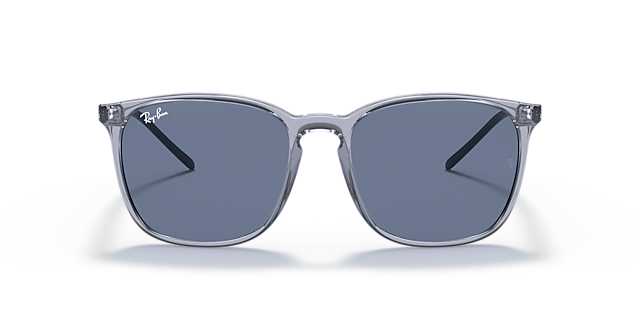 RB4387 Blau transparent KunststoffSunglass Frames von B24, Vorderansicht