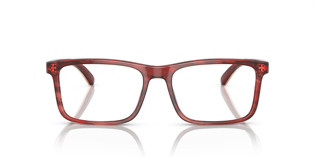 EA3227 Glanzend bordeaux & bovenkant smoke AcetaatEyeglass Frames van B24, Vooraanzicht