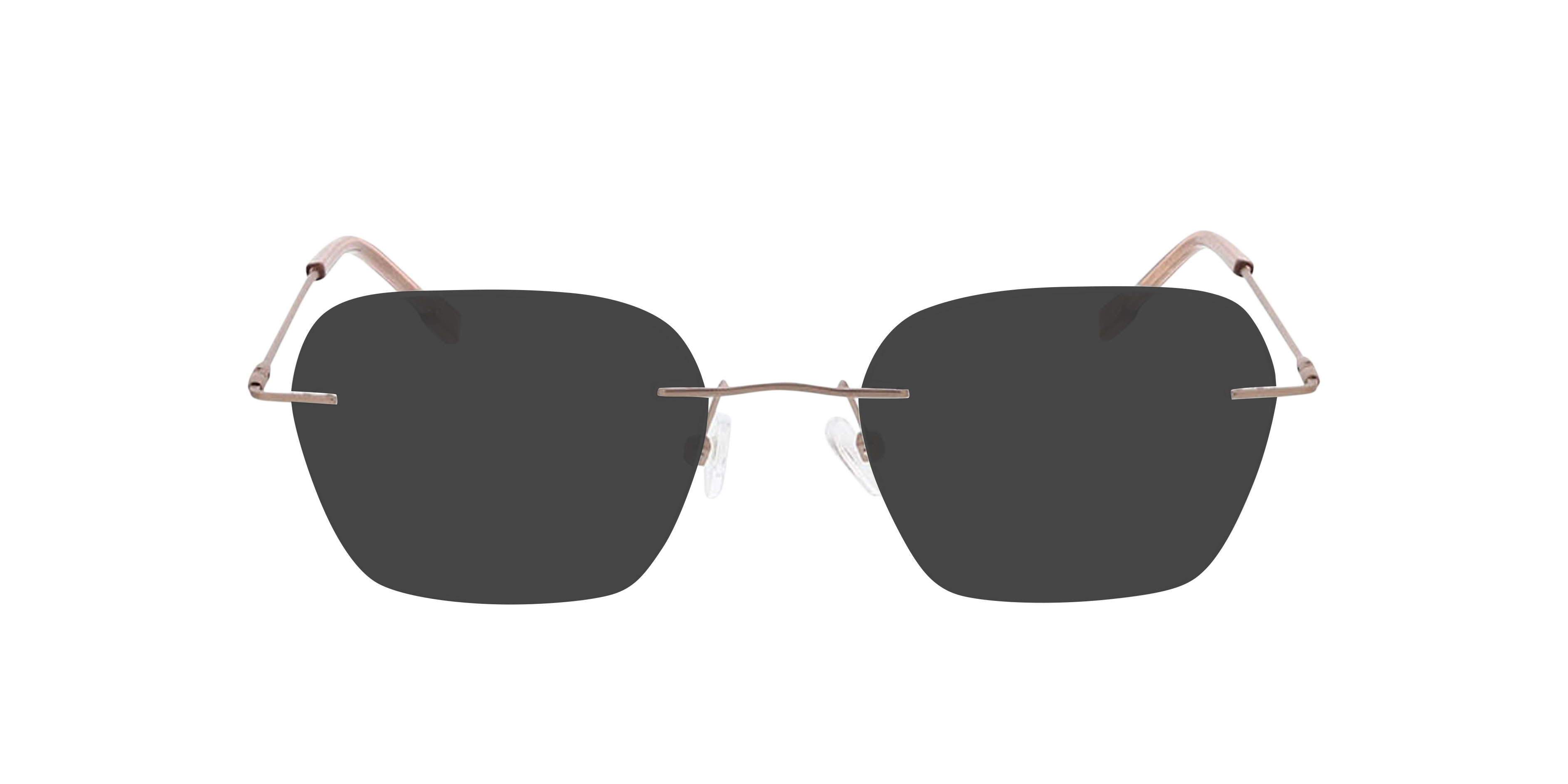 Frieda Satin Pink Gold MetallEyeglass Frames von B24, mit getönten Gläsern