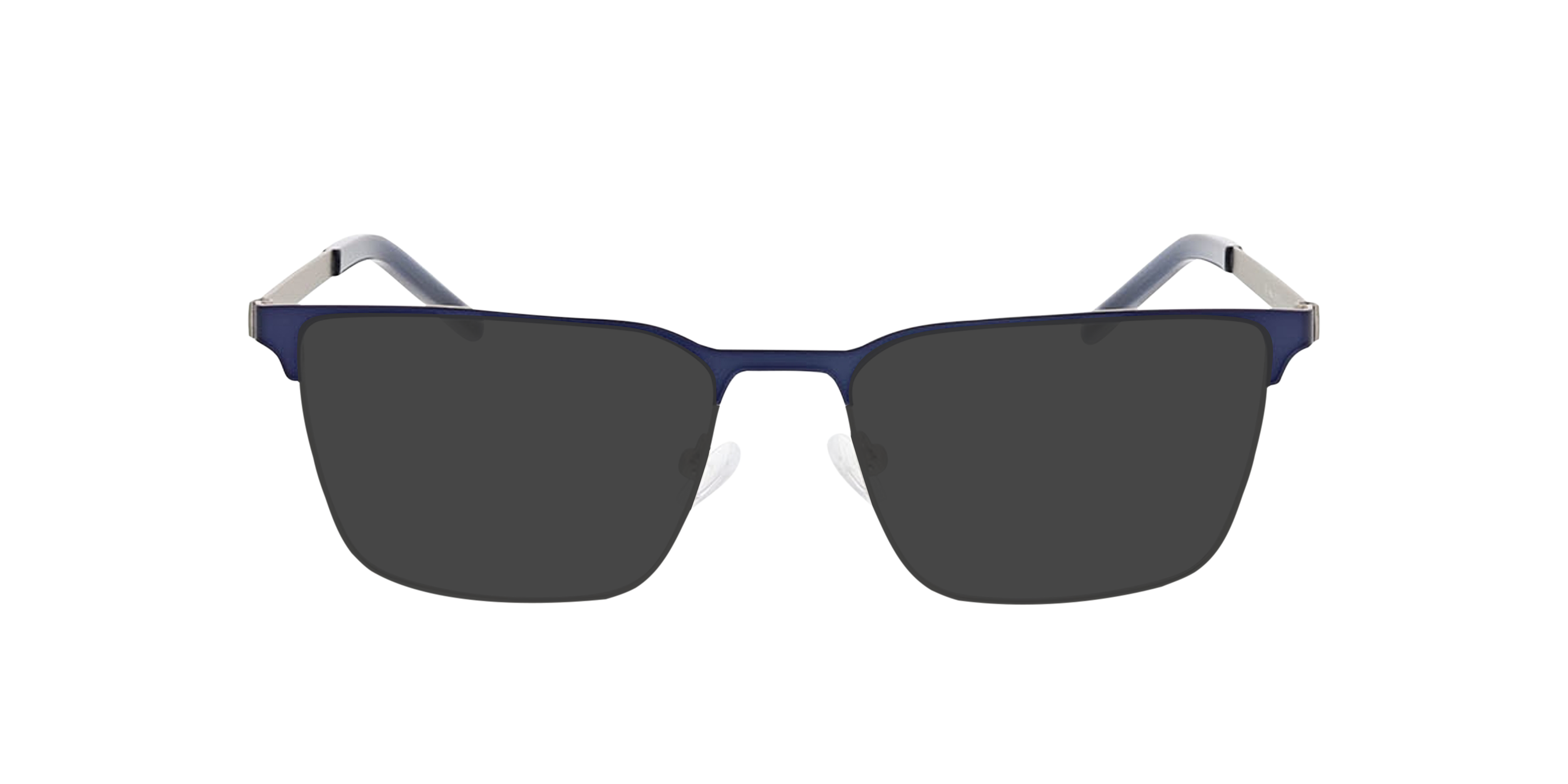 James Matblauw  &  matzilver  &  blauw MetaalEyeglass Frames van B24, met getinte lenzen