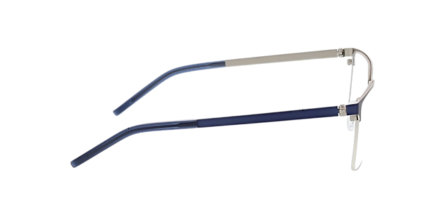 James Matblauw & matzilver & blauw MetaalEyeglass Frames van B24, Zijaanzicht