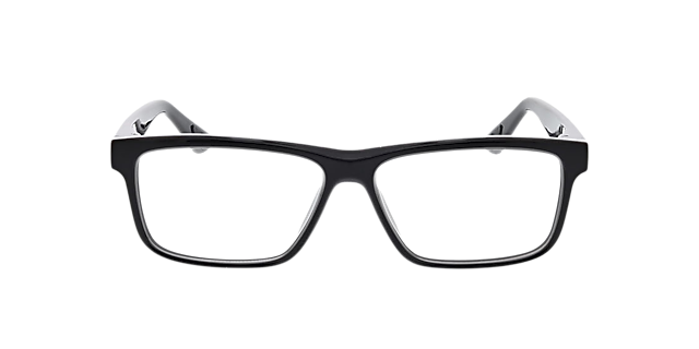 PU0444O Schwarz KunststoffEyeglass Frames von B24, Vorderansicht