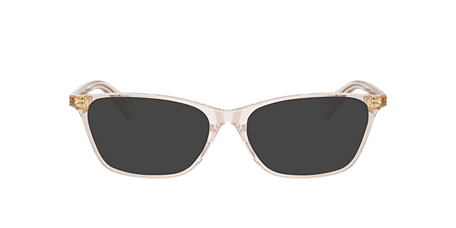 RA7187U Beige Transparent AcetaatEyeglass Frames van B24, met getinte lenzen