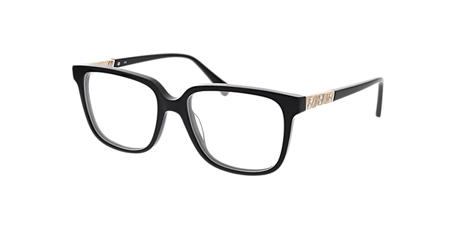 Scarlett Schwarz AcetatEyeglass Frames von B24, Dreiviertelansicht