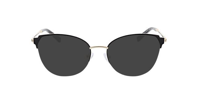 Fiona Zwart & lichtgoud MetaalEyeglass Frames van B24, met getinte lenzen