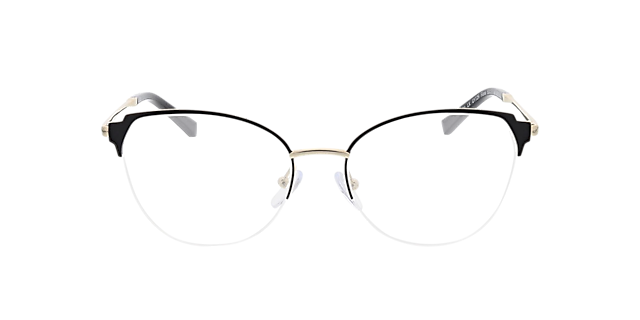 Fiona Zwart & lichtgoud MetaalEyeglass Frames van B24, Vooraanzicht