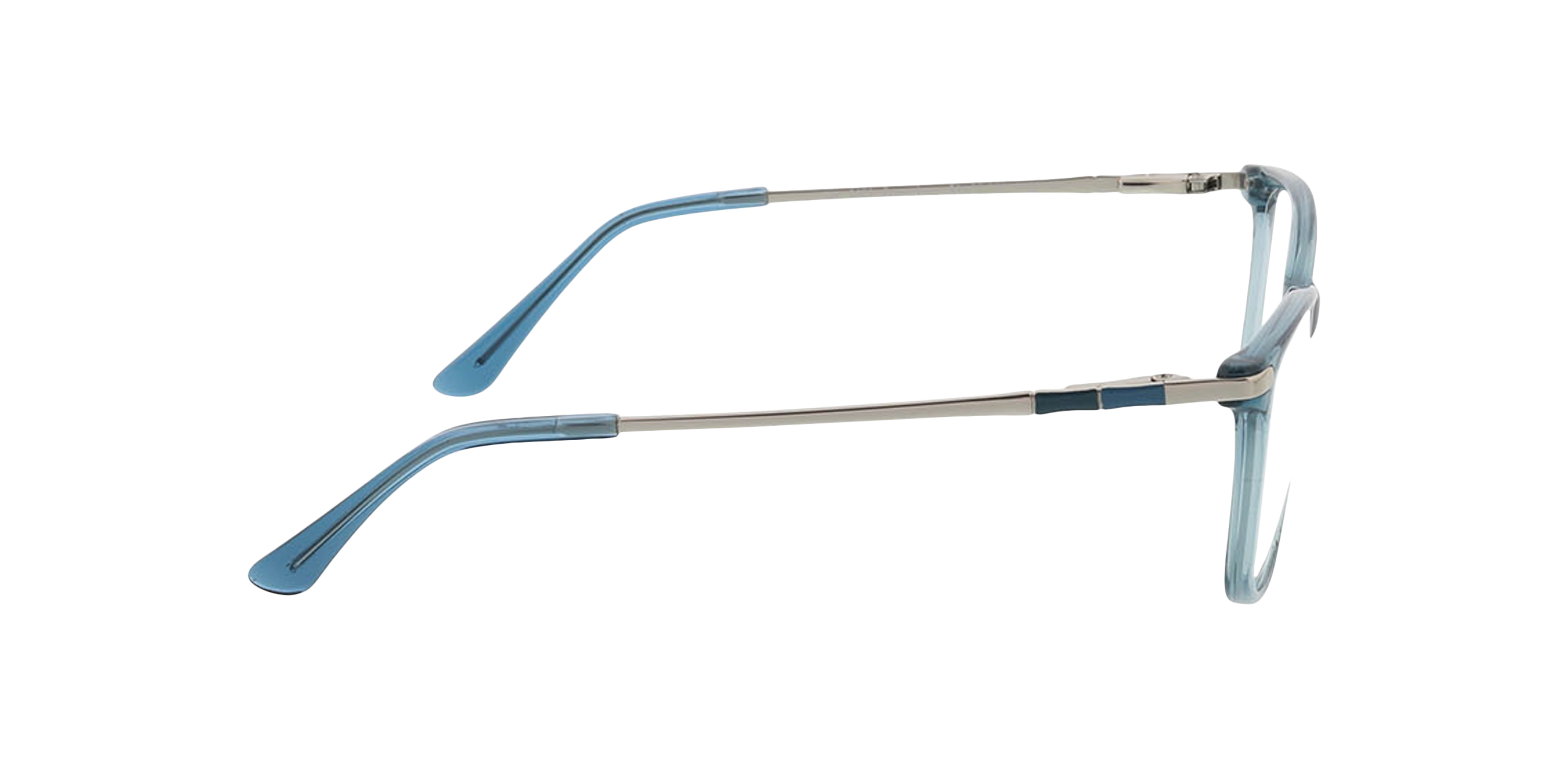 Greensboro Crystal Blue  &  Silver KunststoffEyeglass Frames von B24, Seitenansicht