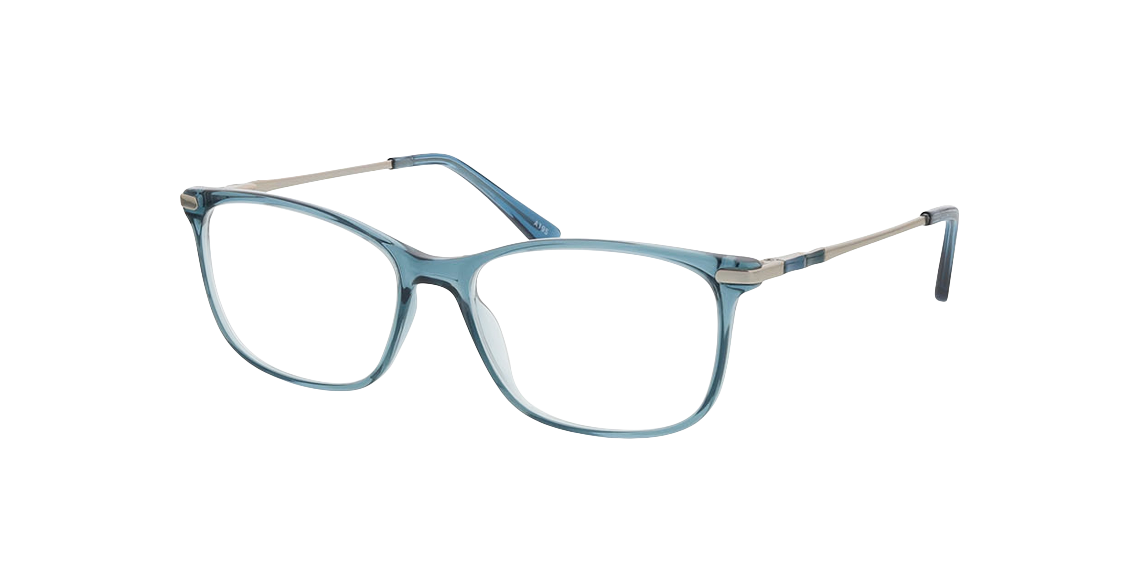 Greensboro Crystal Blue  &  Silver KunststoffEyeglass Frames von B24, Dreiviertelansicht