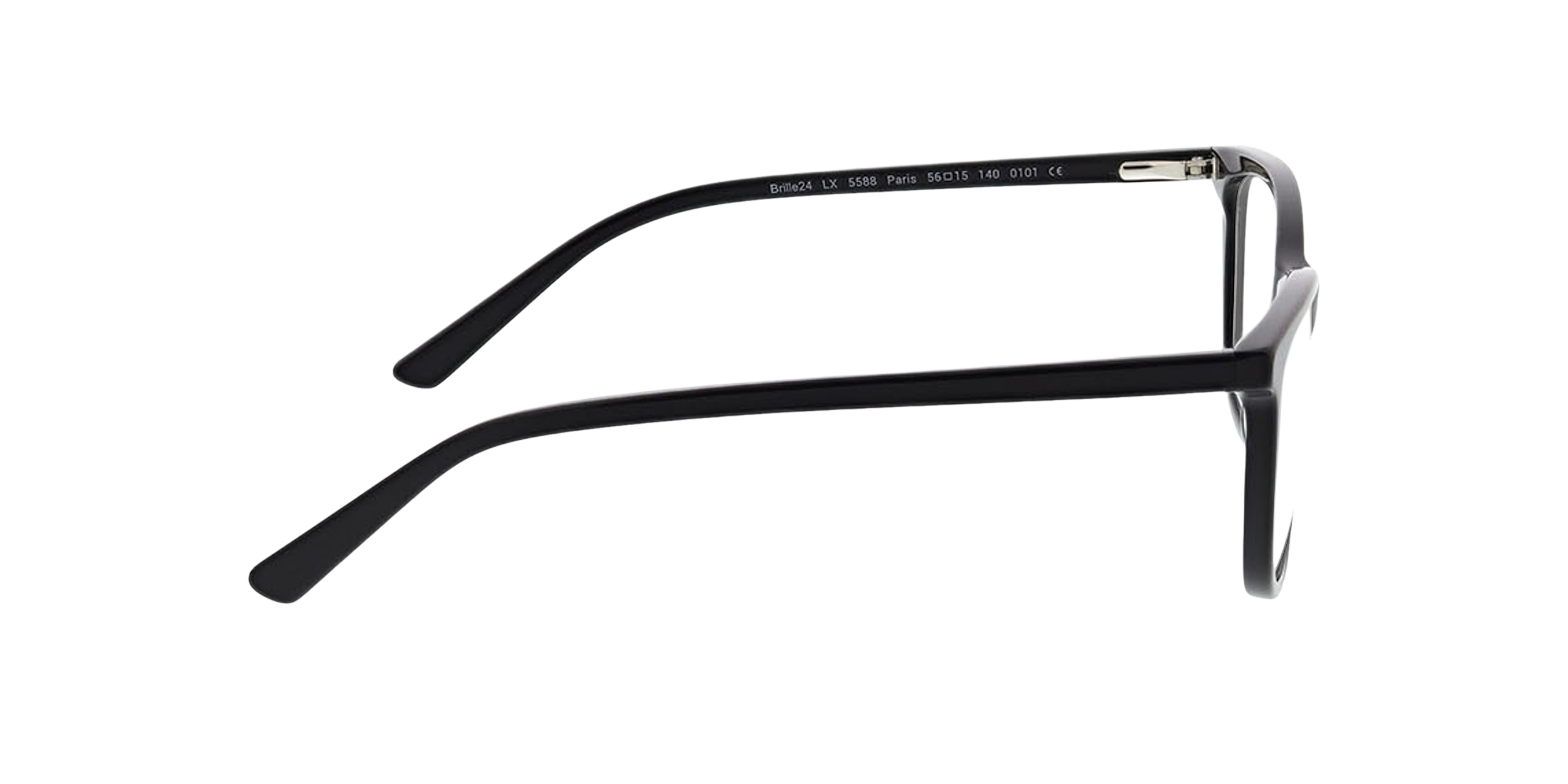 Paris Zwart AcetaatEyeglass Frames van B24, Zijaanzicht