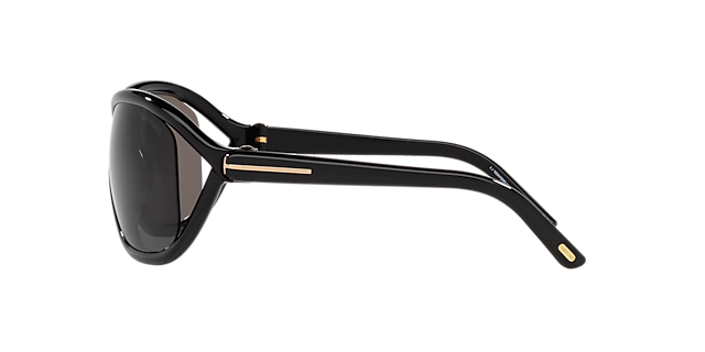 Fernanda Glänzendes Schwarz KunststoffSunglass Frames von B24, Seitenansicht