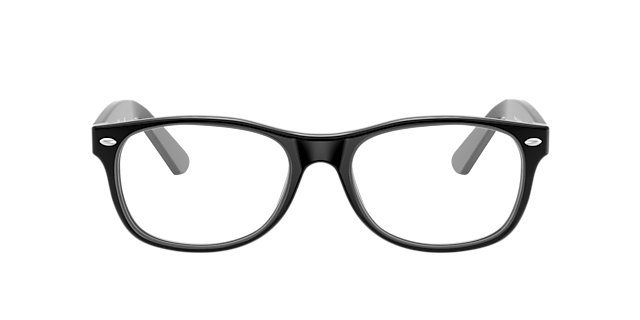 New Wayfarer Optics Schwarz AcetatEyeglass Frames von B24, Vorderansicht