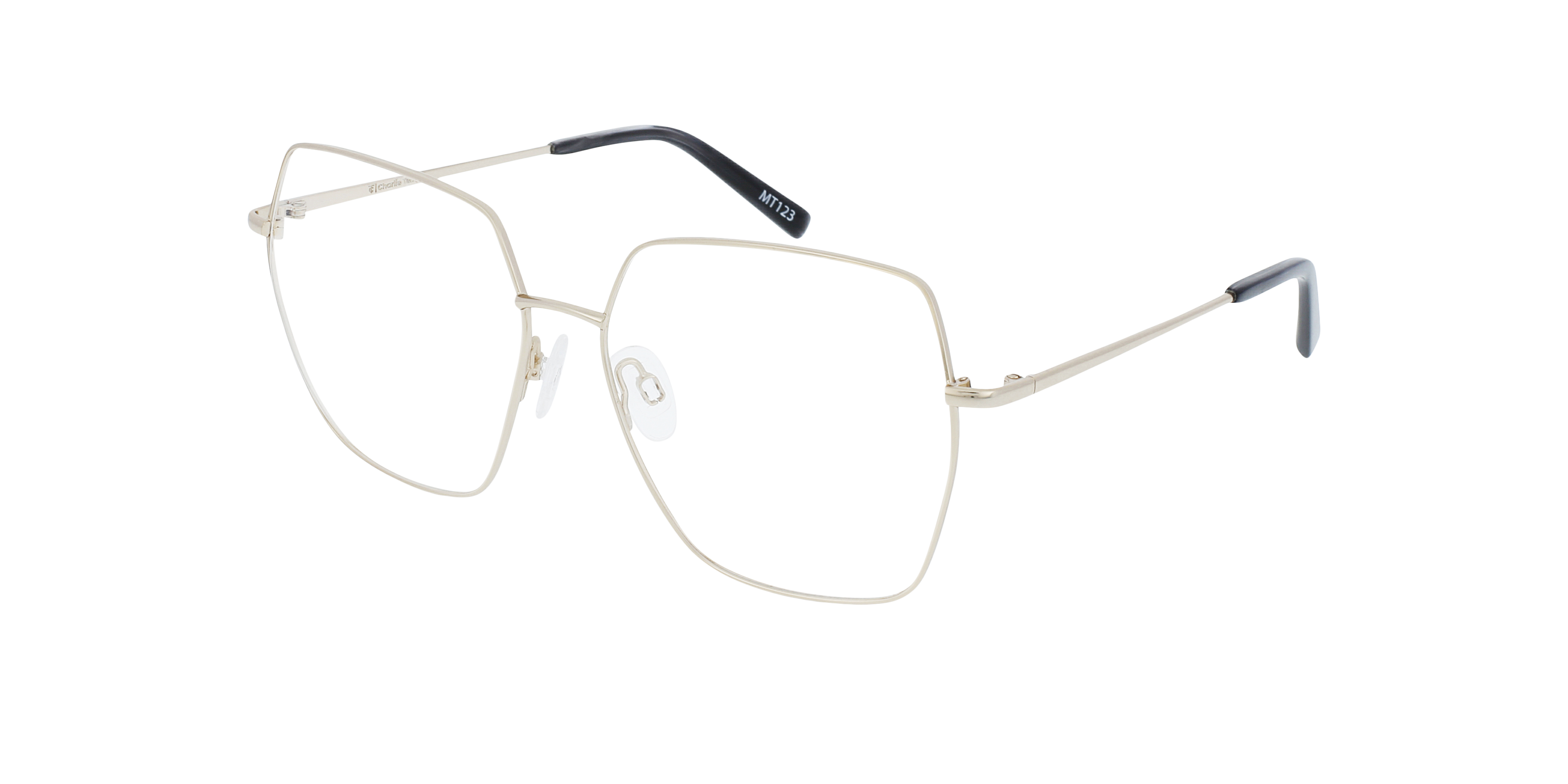 Vivien Silver Medal MetaalEyeglass Frames van B24, Hoekweergave