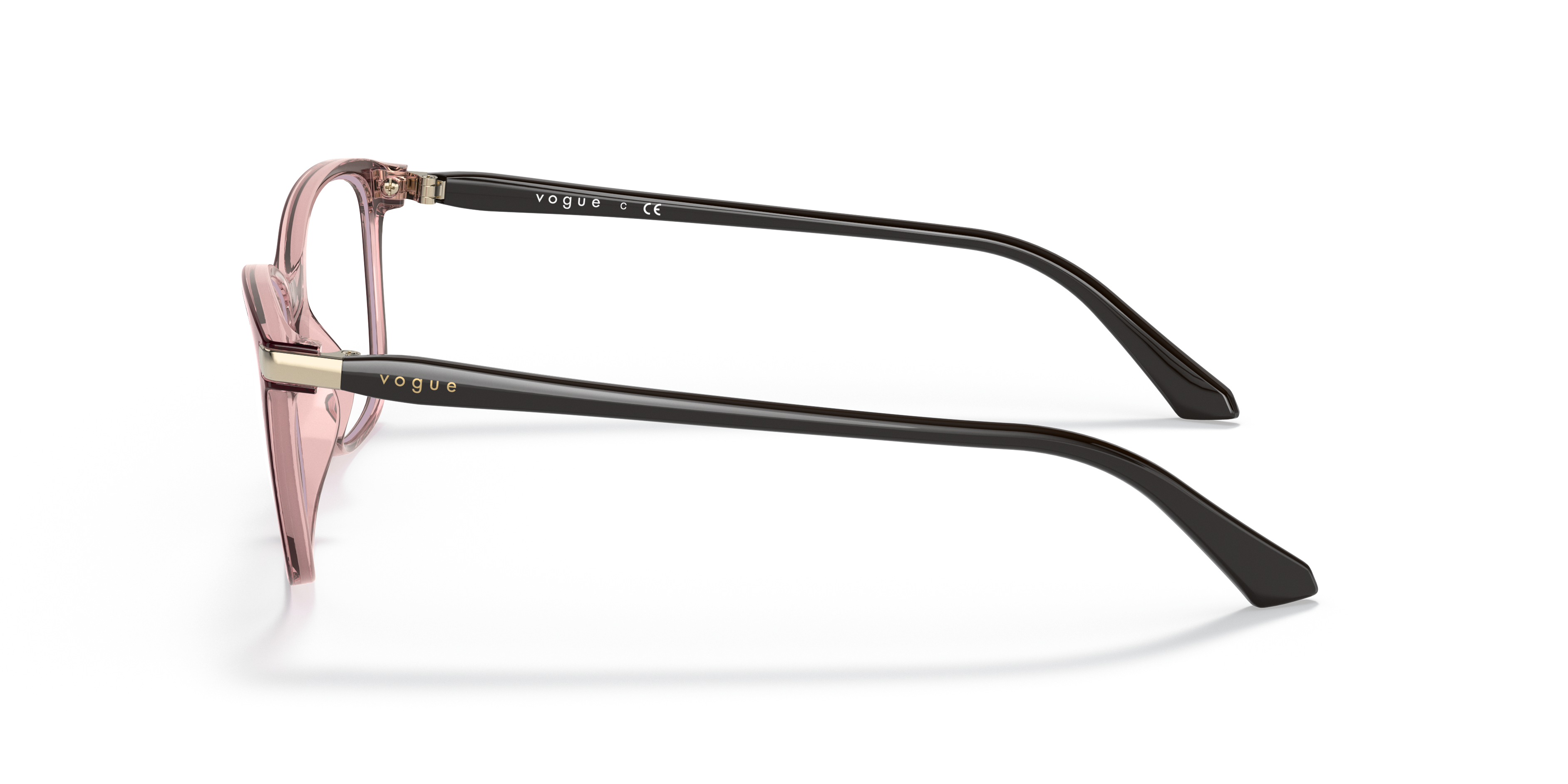 VO5378 Oben Braun & Rosa KunststoffEyeglass Frames von B24, Seitenansicht