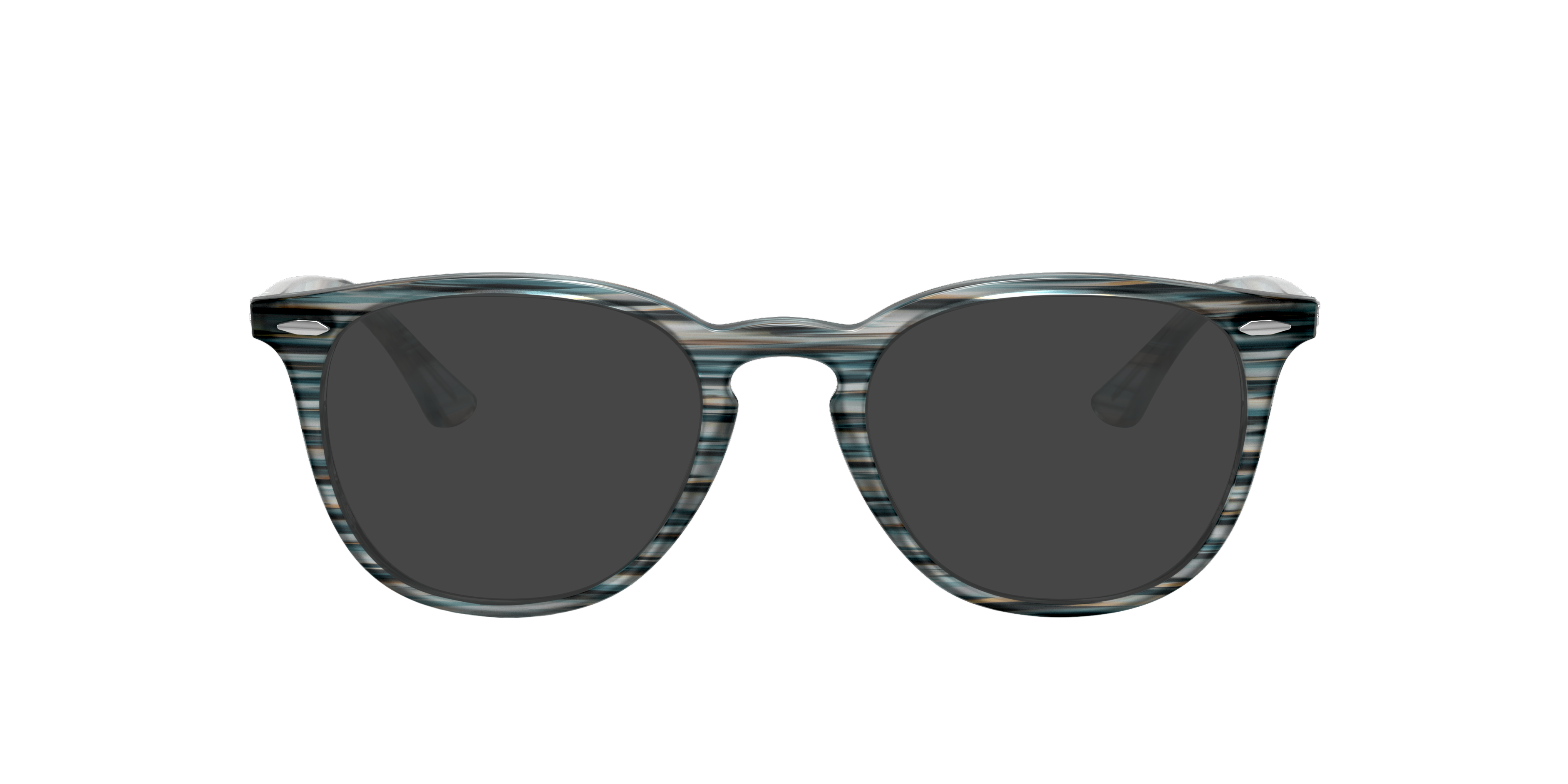 RB7159 Blauwgrijs gestreept KunststofEyeglass Frames van B24, met getinte lenzen