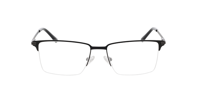 Ross Matt Gun  &  Black MetallEyeglass Frames von B24, Vorderansicht