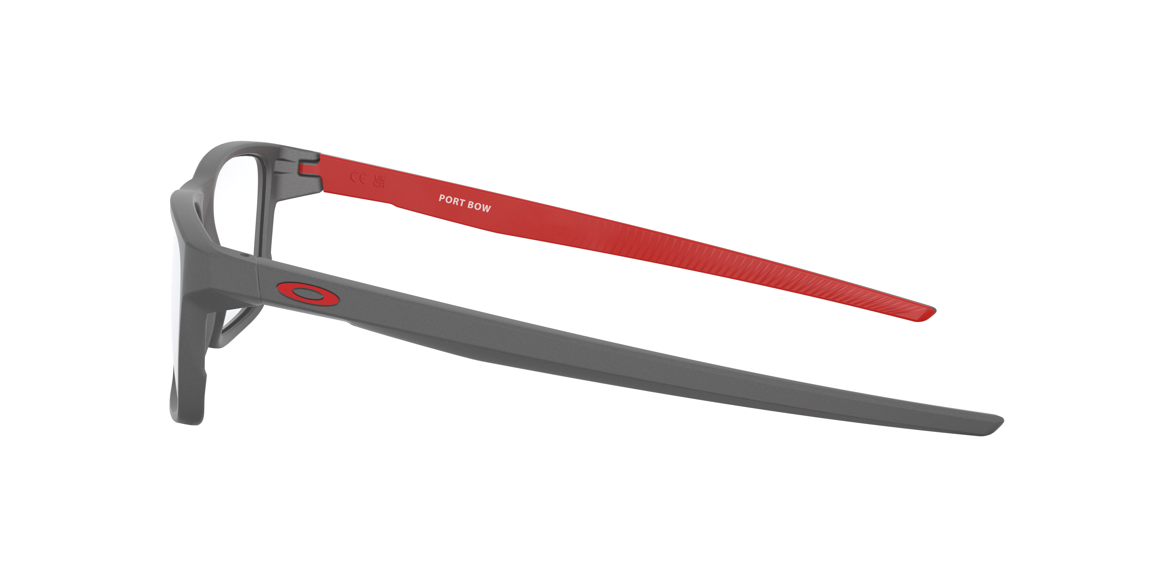 Port Bow Satin Light Steel KunststoffEyeglass Frames von B24, Seitenansicht