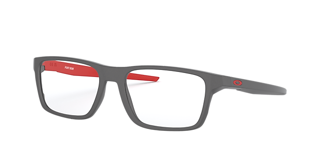 Port Bow Satijnglans licht staalgrijs KunststofEyeglass Frames van B24, Hoekweergave
