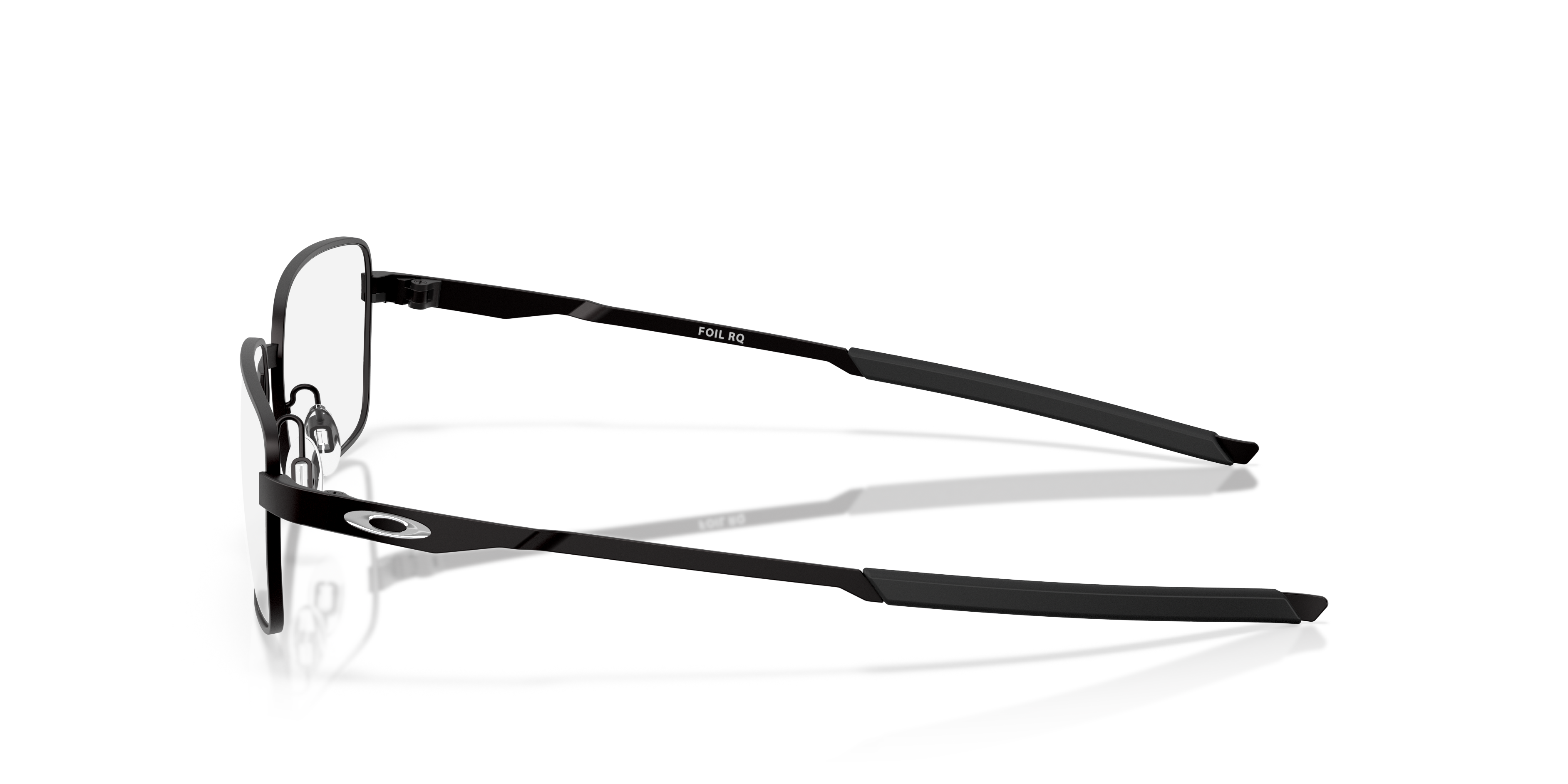 Foil RQ Schwarz satiniert MetallEyeglass Frames von B24, Seitenansicht