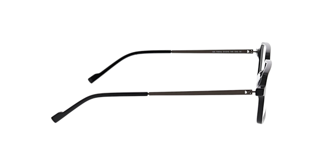 Freiburg Zwart & mat gunmetal AcetaatEyeglass Frames van B24, Zijaanzicht