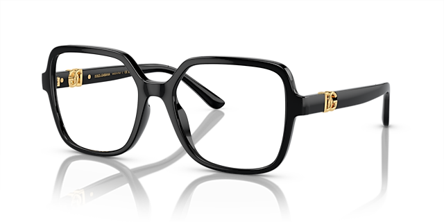 DG5105U Zwart KunststofEyeglass Frames van B24, Hoekweergave