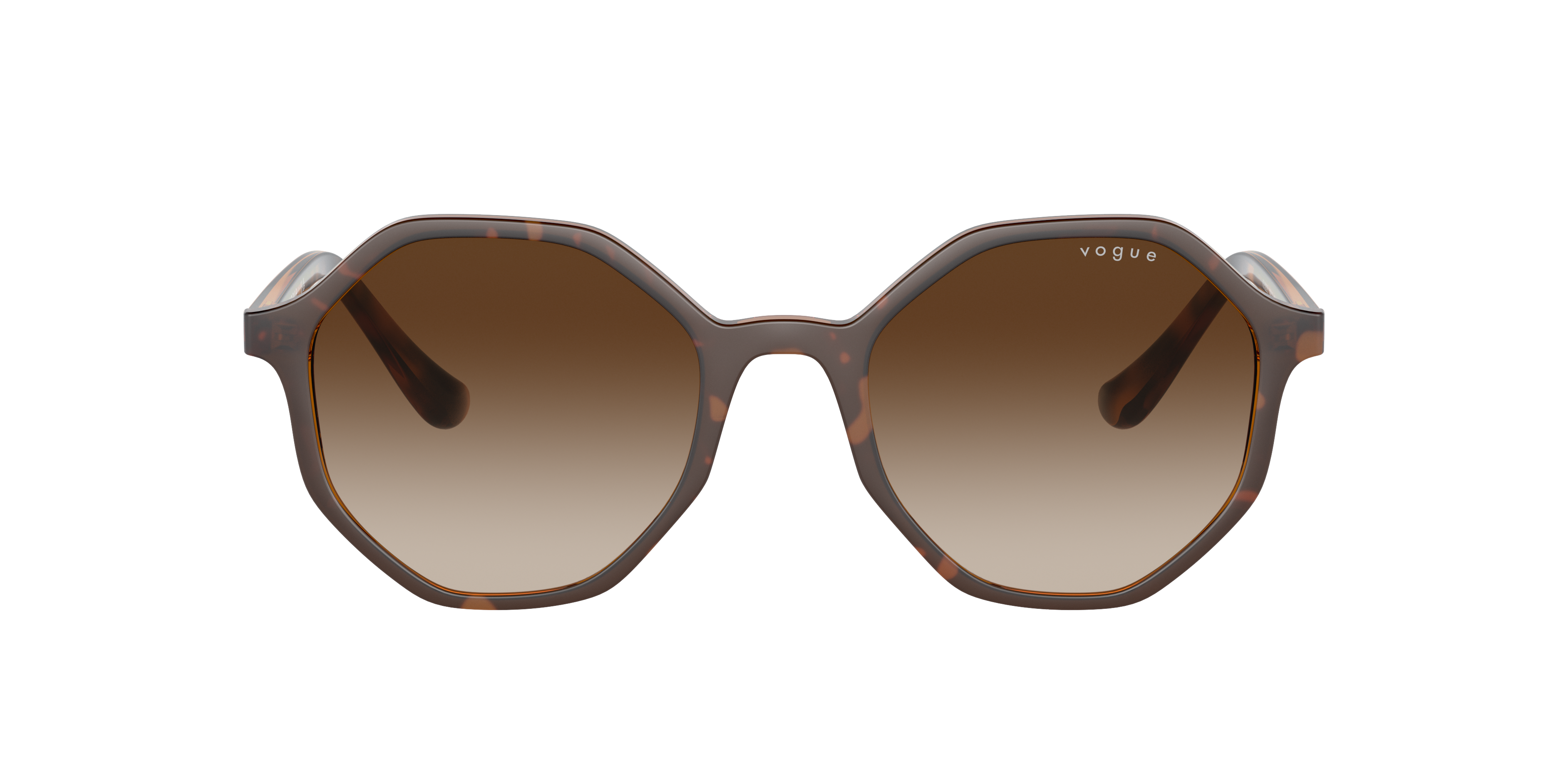 VO5222S Top Havana & bruin transparant KunststofSunglass Frames van B24, met getinte lenzen