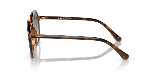 VO5222S Top Havana & bruin transparant KunststofSunglass Frames van B24, Zijaanzicht