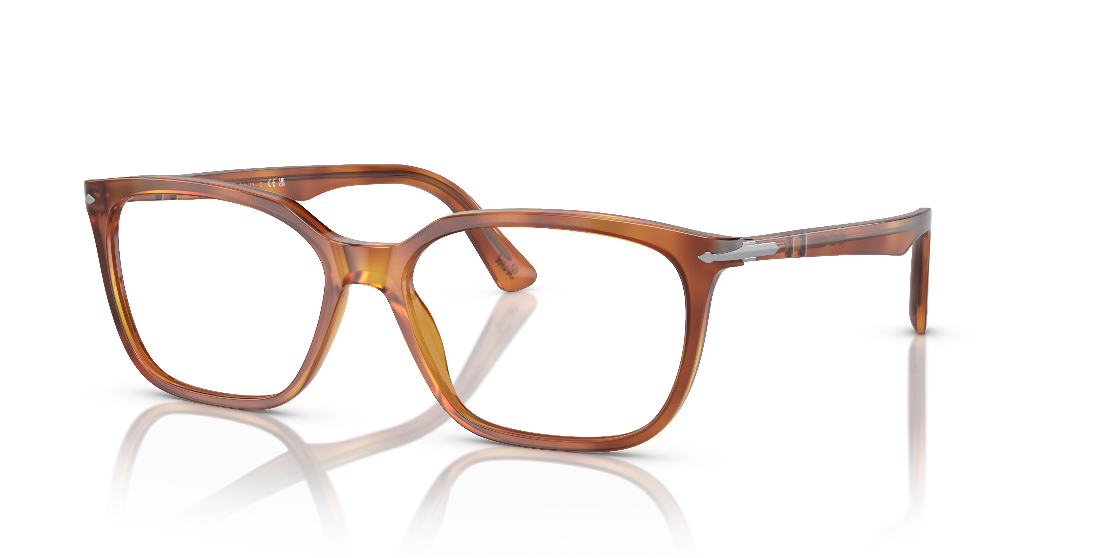 PO3298V Terra Di Siena AcetaatEyeglass Frames van B24, Hoekweergave