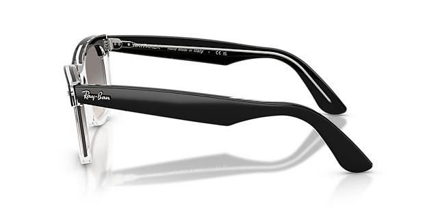 RB2240 Schwarz auf Transparent AcetatSunglass Frames von B24, Seitenansicht