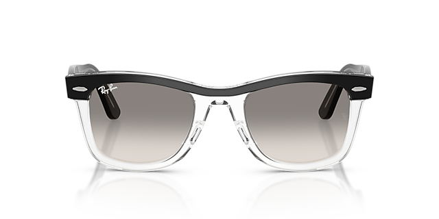 RB2240 Schwarz auf Transparent AcetatSunglass Frames von B24, Vorderansicht