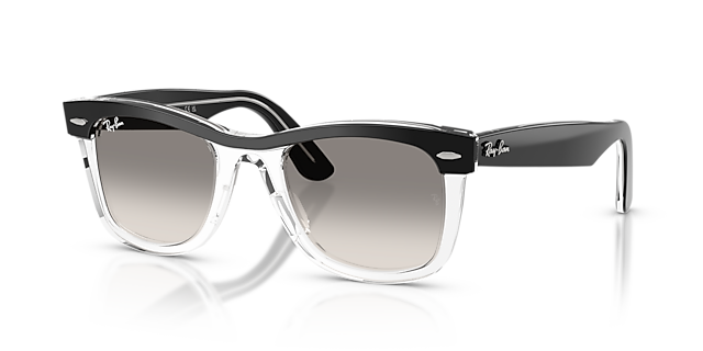 RB2240 Schwarz auf Transparent AcetatSunglass Frames von B24, Dreiviertelansicht