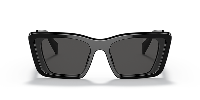 PR 08YS Schwarz AcetatSunglass Frames von B24, Vorderansicht