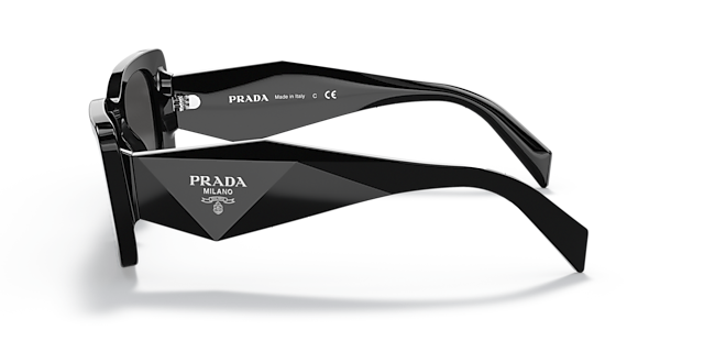 PR 08YS Schwarz AcetatSunglass Frames von B24, Seitenansicht