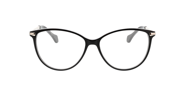 Eucla Schwarz & Silber AcetatEyeglass Frames von B24, Vorderansicht