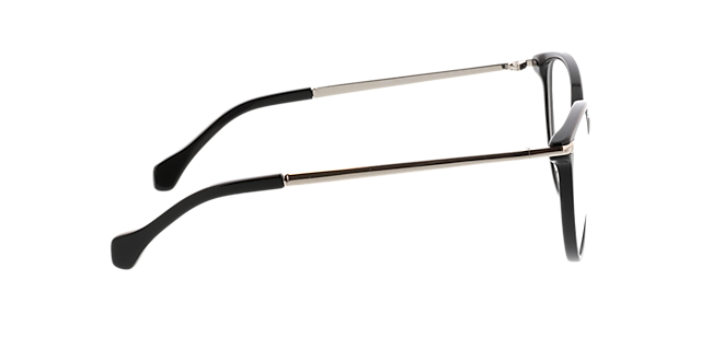 Eucla Schwarz & Silber AcetatEyeglass Frames von B24, Seitenansicht