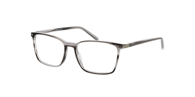 Wembley Grey Horn  &  Matt Silver AcetatEyeglass Frames von B24, Dreiviertelansicht