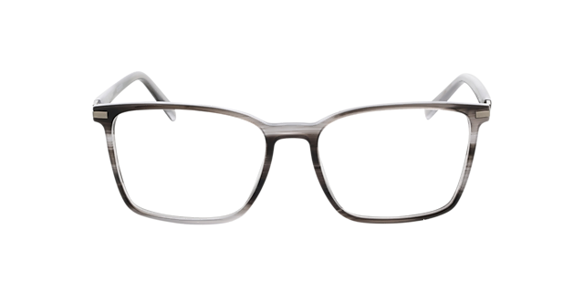 Wembley Grey Horn  &  Matt Silver AcetatEyeglass Frames von B24, Vorderansicht