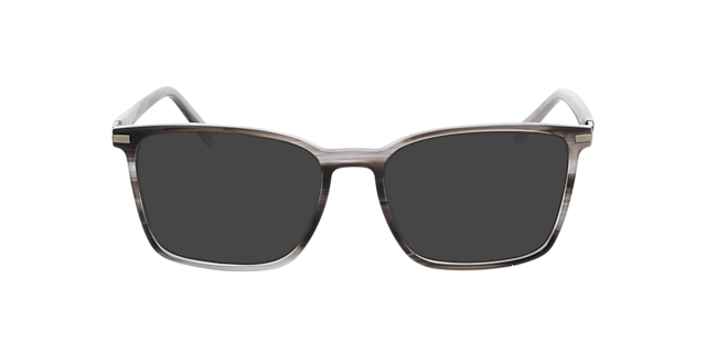 Wembley Grey Horn  &  Matt Silver AcetatEyeglass Frames von B24, mit getönten Gläsern