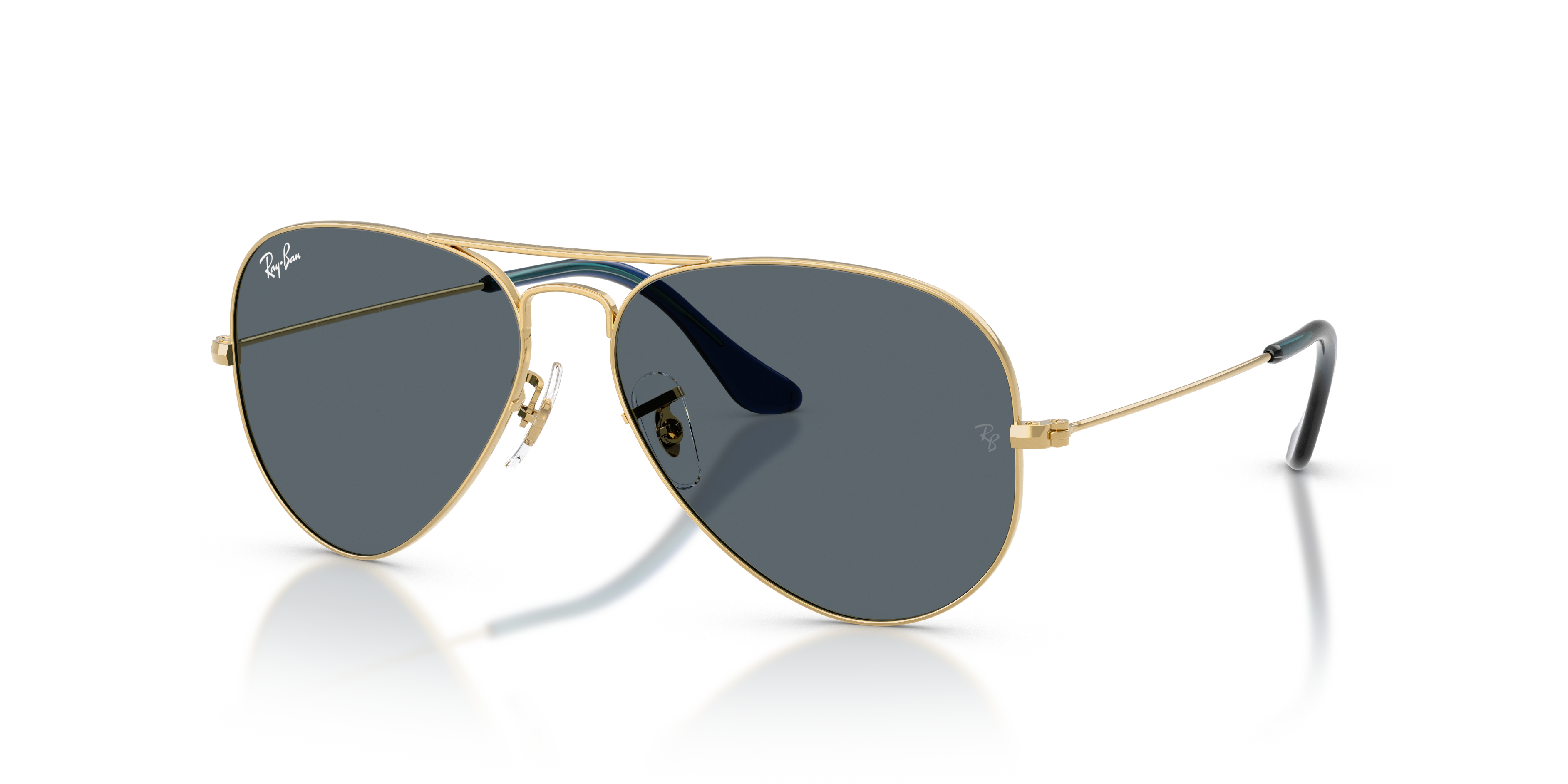 RB3025 Arista goud MetaalSunglass Frames van B24, Hoekweergave