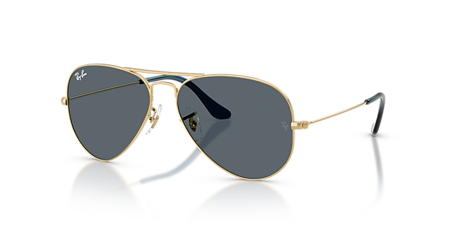 RB3025 Arista goud MetaalSunglass Frames van B24, Hoekweergave