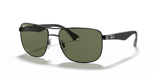 RB3533 Zwart MetaalSunglass Frames van B24, Hoekweergave