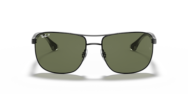 RB3533 Zwart MetaalSunglass Frames van B24, Vooraanzicht
