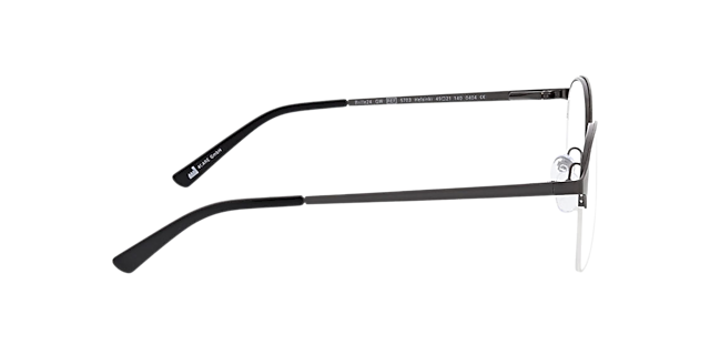 Helsinki Mattschwarz MetallEyeglass Frames von B24, Seitenansicht