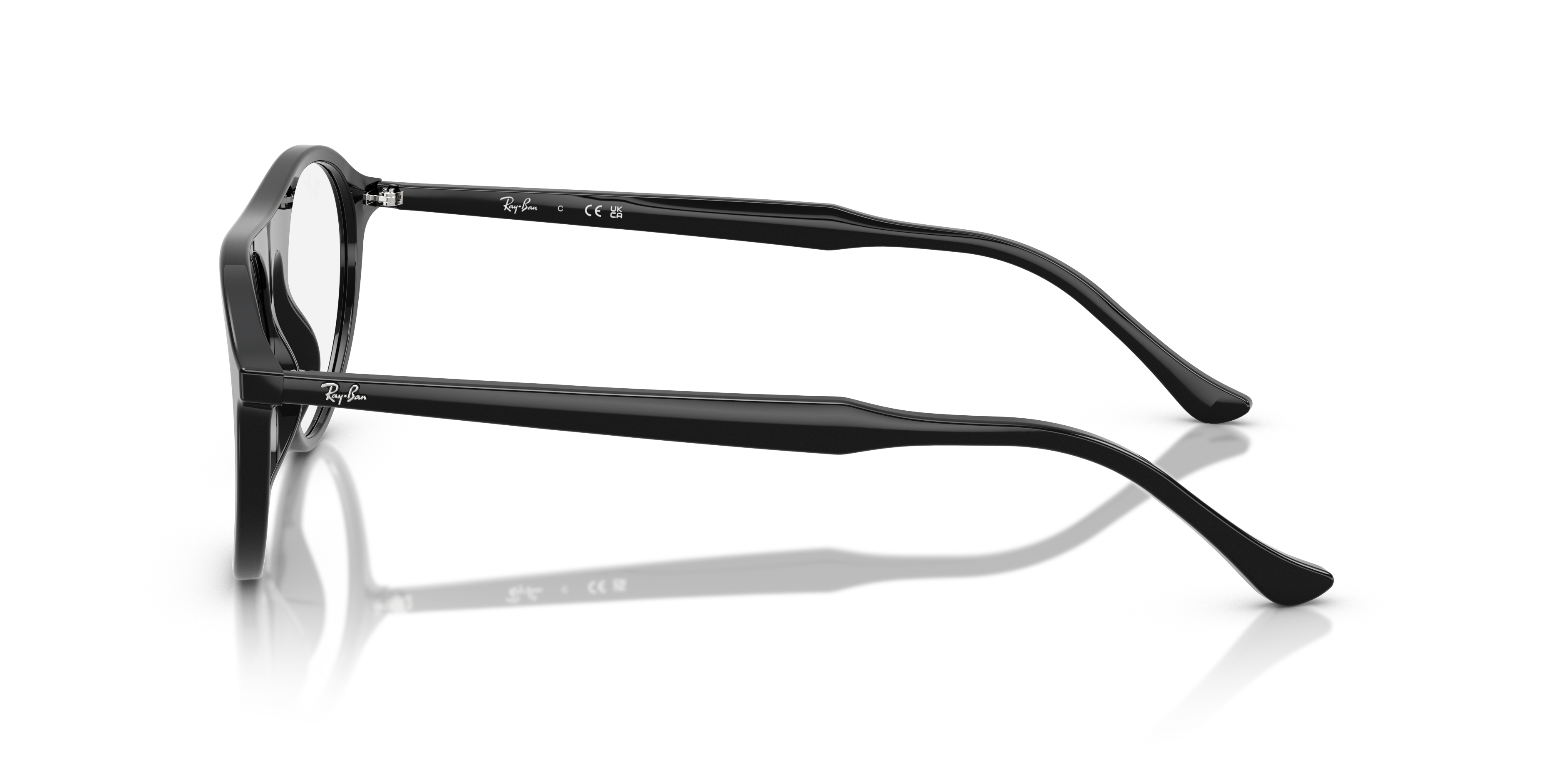 RB5441 Zwart AcetaatEyeglass Frames van B24, Zijaanzicht