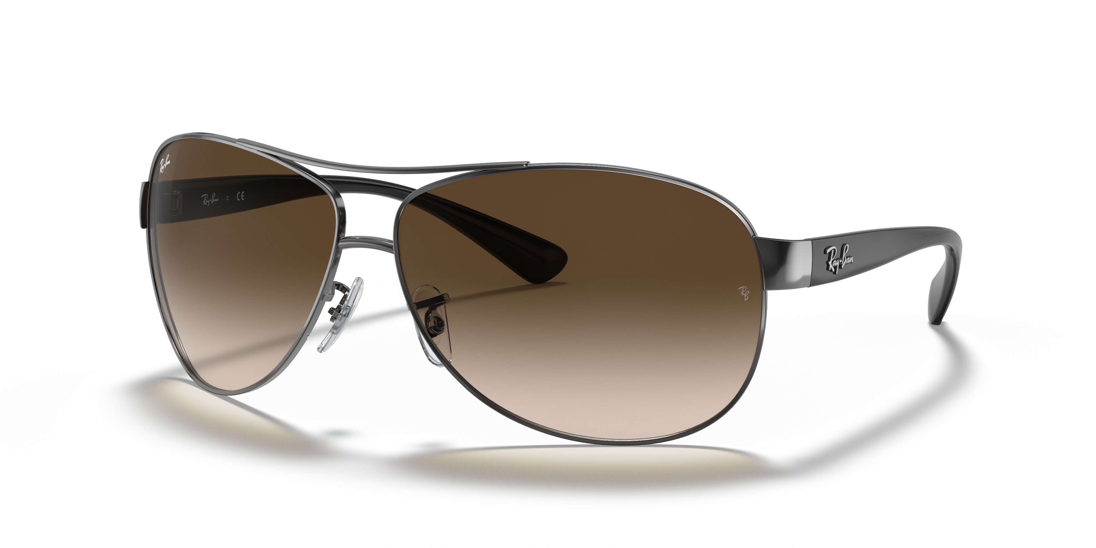 RB3386 Gunmetal MetallSunglass Frames von B24, Dreiviertelansicht