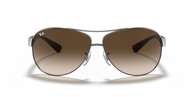 RB3386 Staalgrijs MetaalSunglass Frames van B24, Vooraanzicht