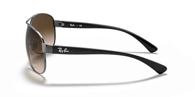 RB3386 Staalgrijs MetaalSunglass Frames van B24, Zijaanzicht