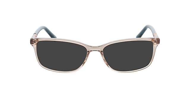 Zamora Crystal Nude & Crystal Blue AcetatEyeglass Frames von B24, mit getönten Gläsern