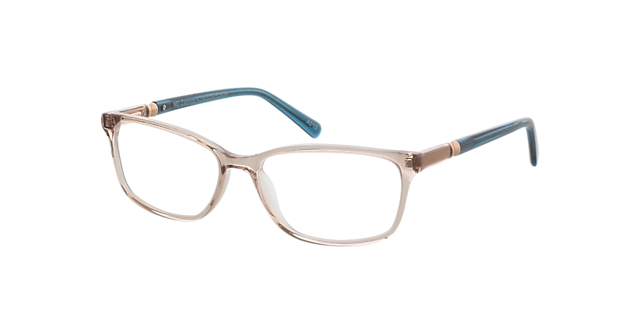 Zamora Crystal Nude & Crystal Blue AcetatEyeglass Frames von B24, Dreiviertelansicht