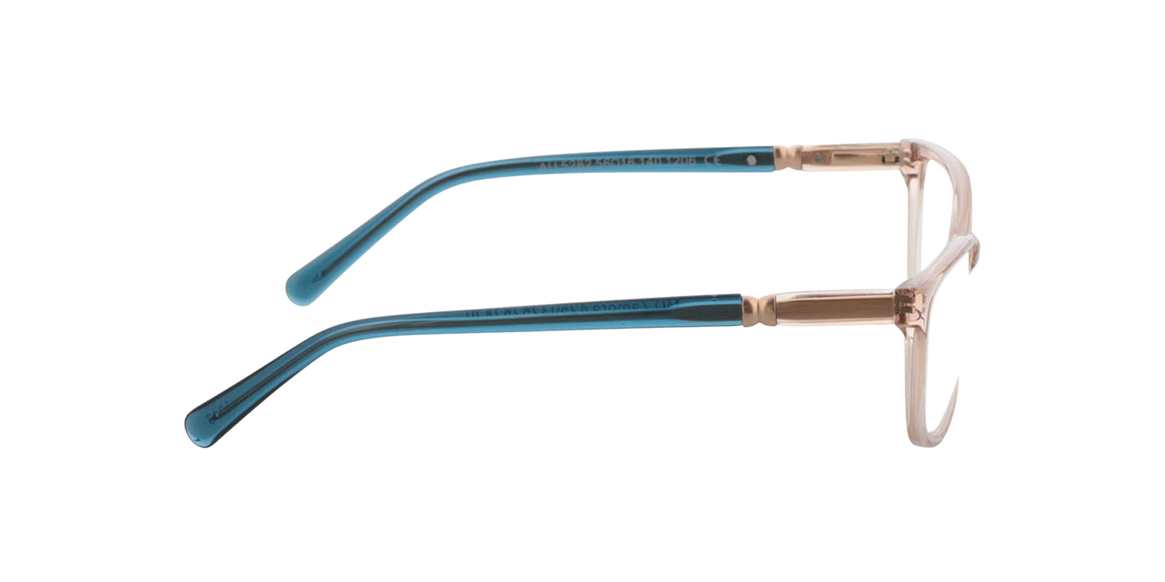 Zamora Kristal nude  &  kristal blauw AcetaatEyeglass Frames van B24, Zijaanzicht